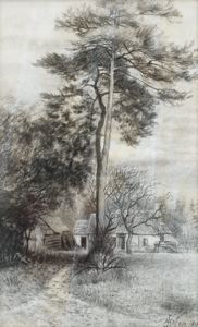 Image of Pine Trees near Paris, Auvers sur Oise