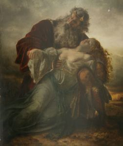 Image of King Lear and Daughter Cordelia
