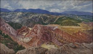 Image of Flaming Gorge Dam under Construction, Green River