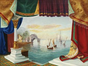 Image of Design for drop curtain, Park City Opera House