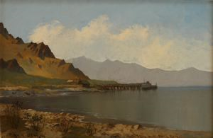 Image of Garfield Pier and Pavilion: Great Salt Lake near Black Rock