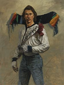 Image of Man with a Gun: Portrait of the Artist