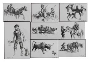 Image of Studies from My Youth: The Old Farm Remembered [set of 20 drawings]