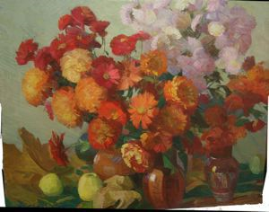 Image of Still Life with Chrysanthemums