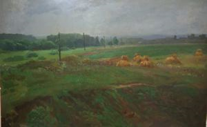 Image of Landscape with Hay Stacks
