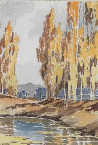 Image of Autumn Trees by the Creek