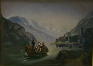 Image of Brudeferden i Hardanger: after Adolphe Tidemand and Hans Fredrik Gude