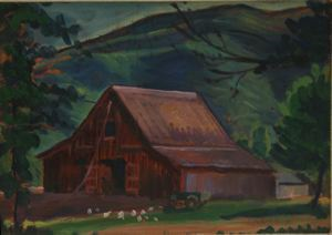 Image of Old Barn and Chicks