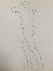 Image of Standing Nude Man #341