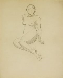 Image of Seated Nude Woman #337