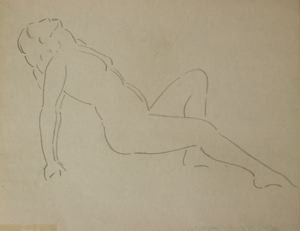 Image of Figure: Nude Woman Leaning Back #334