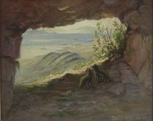 Image of Coyote Cave, above the Great Salt Lake (study)