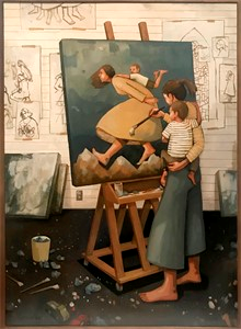 Image of mother painting