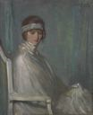 Image of Lady in Silk or "Lady in White" or "The Little Fan"
