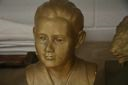 Image of Bust of a Young Boy Scout (painted gold)