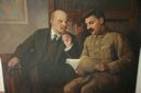 Image of Dictators of the Proletariat: Lenin and Stalin Conversing